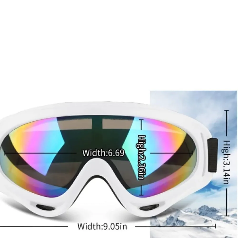 Pink and White Ski Goggles Unisex 2 pairs